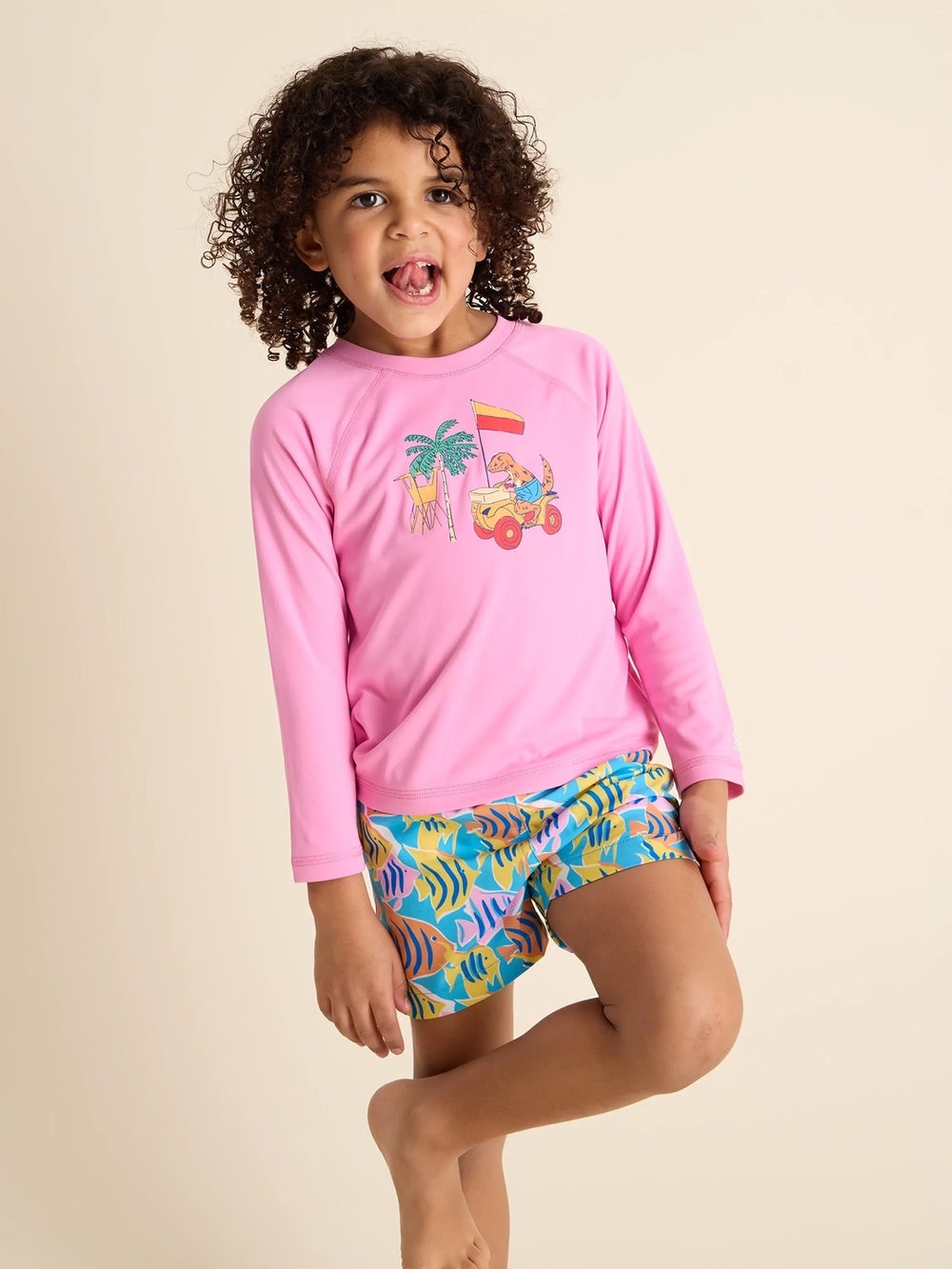 Chubbies toddler rash guard- The Dino Racers NWT Sizs 3T